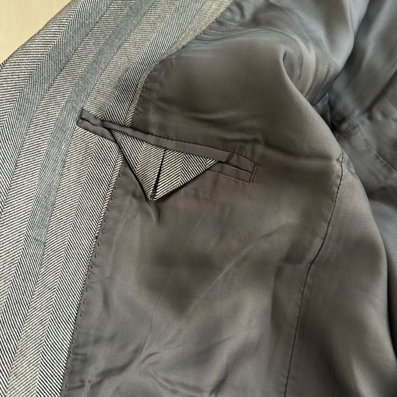 Aritzia Babaton Women’s 2 Atelier Oversized Tailored Blazer Herringbone Gray - Picture 7 of 11